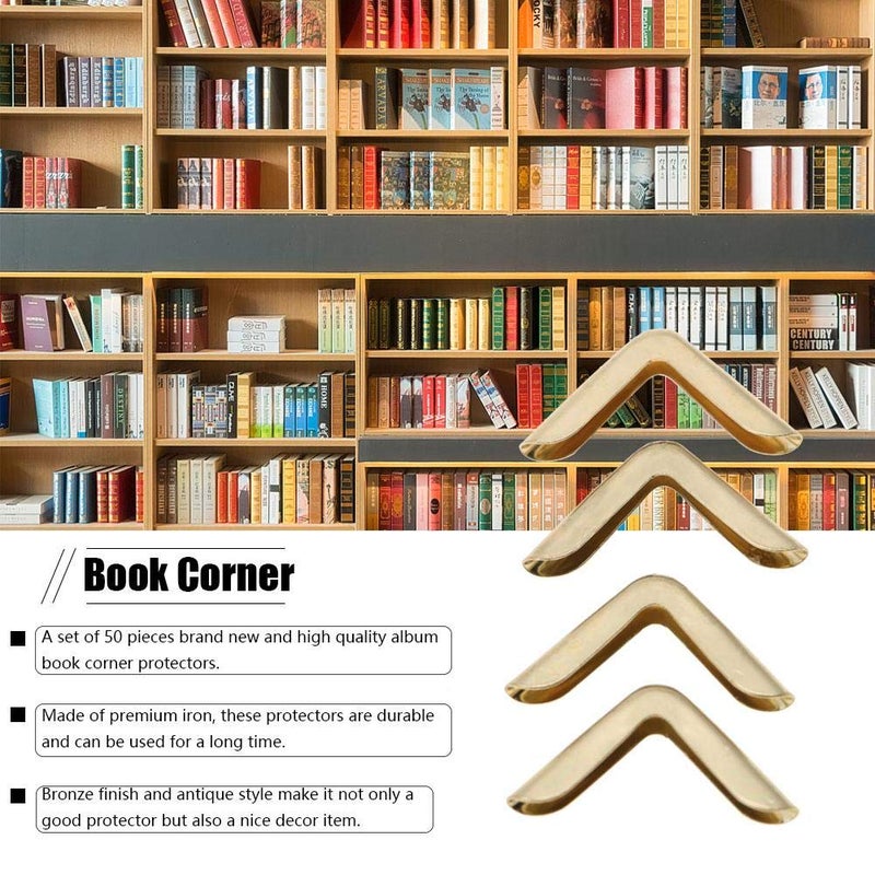 Hilitand 50pcs Scrapbooking Photo Mounting Corners Book Albums Menus Notebook Folder File Corner Protectors(C103) - Image 3